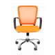 Офисное кресло Chairman 698 Россия TW-66 оранжевый хром. Фото товара с разных ракурсов.