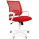 Офисное кресло CHAIRMAN 696 Россия белый пластик ткань ТВ красный главное фото в маленьком размере