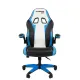 Игровое кресло Chairman Драйв 15 Россия экокожа черный/голубой/белый. Фото товара с разных ракурсов.